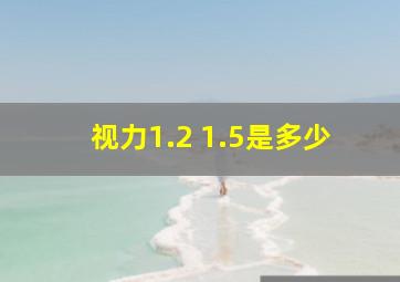 视力1.2 1.5是多少